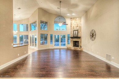 Great Room w/brand new hardwood floors