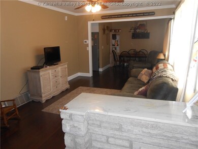 Living room with dining room connected