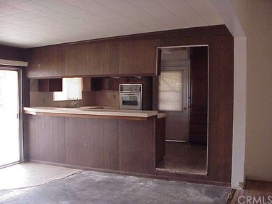 Looking into the kitchen from the family room
