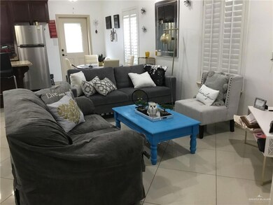 Open view from living to dining area