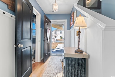 Entryway featuring light wood-type flooring