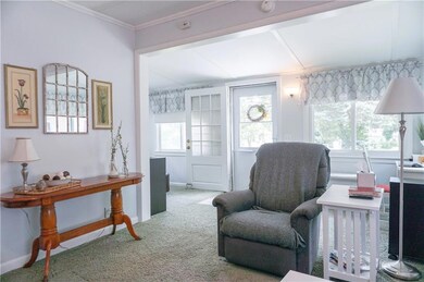 Living room looking to front door