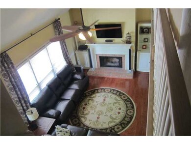 View from upstairs--check out the beautiful wood f