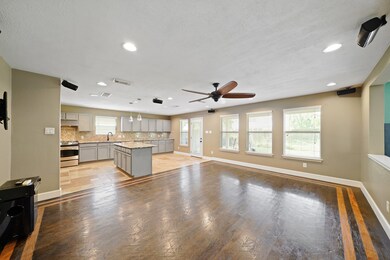 Look at this open concept kitchen that overlooks t