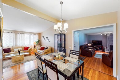 Dining Room with view of living room and family ro