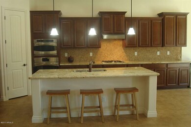 Kitchen View 2 Island and Lighting