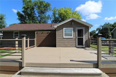 Large deck provides entertainment space