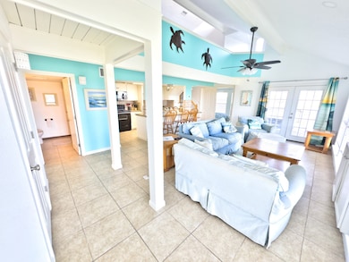 Enter into the spacious family room