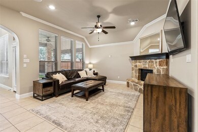 Living area with views out to the backyard