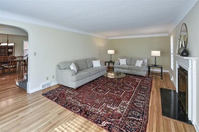 Living room with hardwood flooring