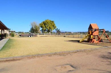 rear lawn: play area