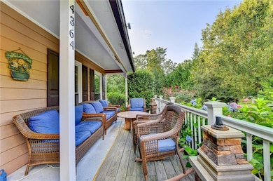 Deck featuring an outdoor living space