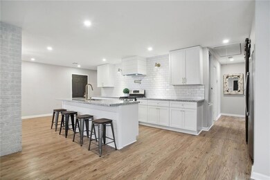 Updated kitchen with 9 foot island