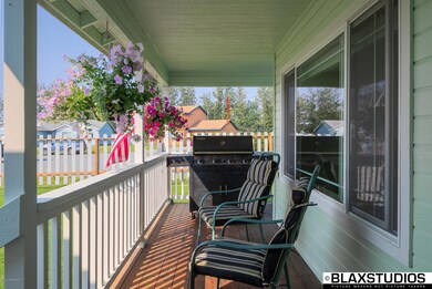 Cozy front porch with stunning view