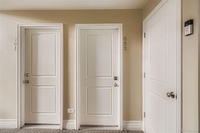 Door into unit from inside the building