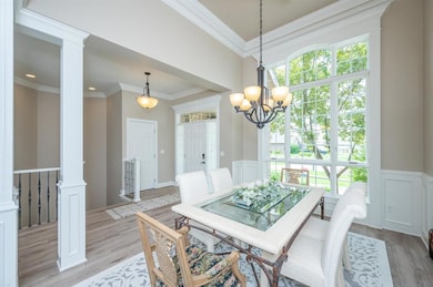 Formal dining room with amazing detailed woodwork