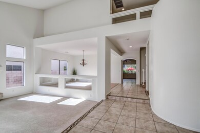 Bright, tiled entryway