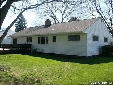 Exterior Back LARGE DECK WITH SEATING BUILT IN