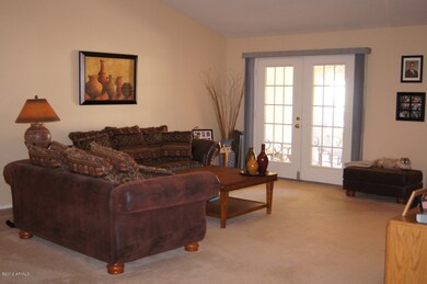 Double French Doors leading to backyd