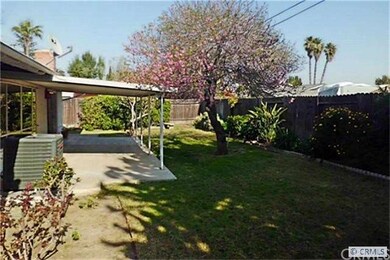 Covered patio and back yard