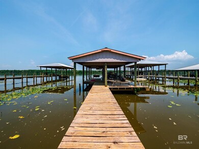 Covered boat dock and lift with covered decking
