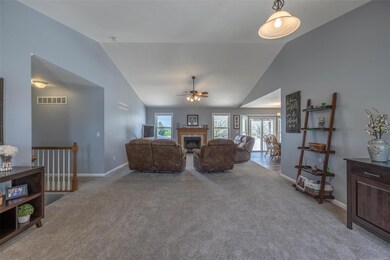 Vaulted ceilings in the great room and dining spac