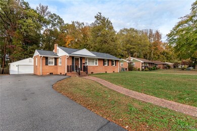 Single story home with a garage
