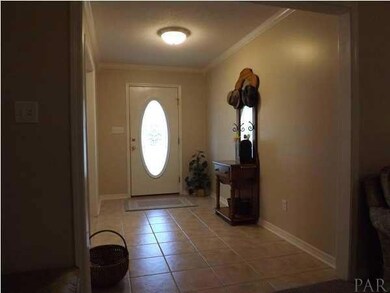 Foyer with beautiful door