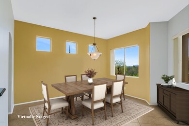Dining area virtually staged