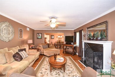 Spacious Living Room with fireplace