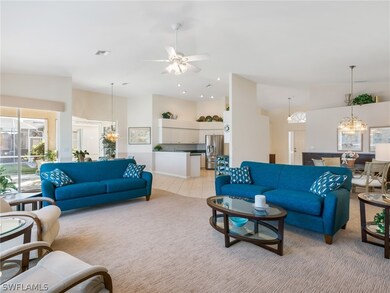 Living Room with view of Dining Room, Kitchen and