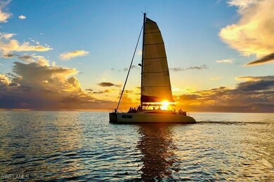 Boating at sunset