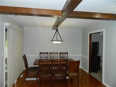 Beautiful wood beams across the ceiling