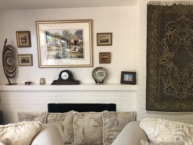 classic brick fireplace