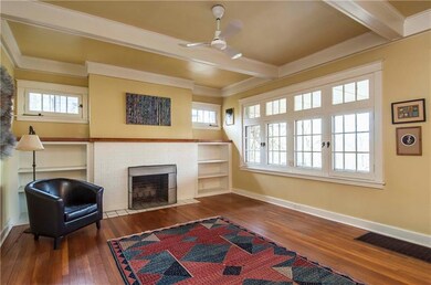 Large Living Room with Hardwood Floors and Firepla