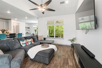 Living room featuring recessed lighting, visible 