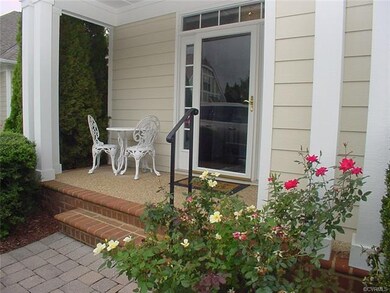 Covered front porch only one step up