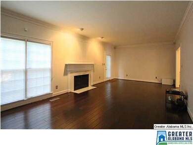 Huge living room with fireplace.