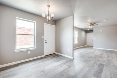 Spare room featuring ceiling fan with notable chan