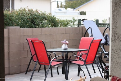 enclosed patio area
