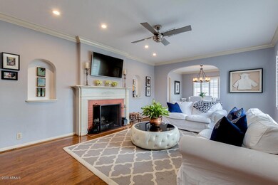 Restored fireplace