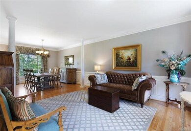Formal Living Room with detailed moldings