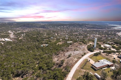 View of aerial view at dusk