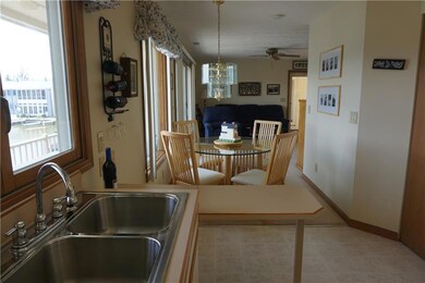 View from kitchen to living room
