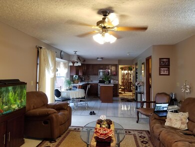 Den into eat-in kitchen