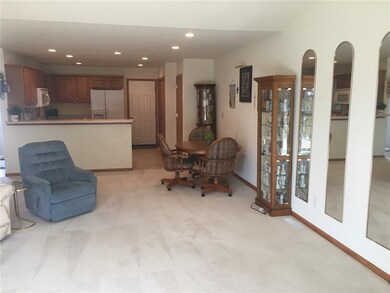 Huge living room with vaulted ceilings.