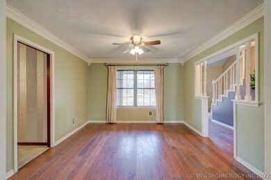 Formal living room off of entry with front yard vi
