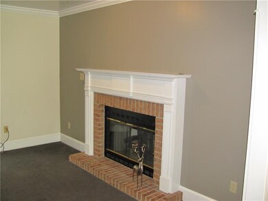 Gas fireplace in living room