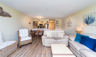 Living room featuring wood finished floors