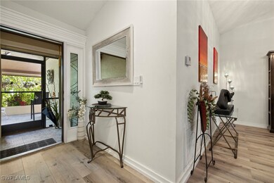 Foyer with front door open